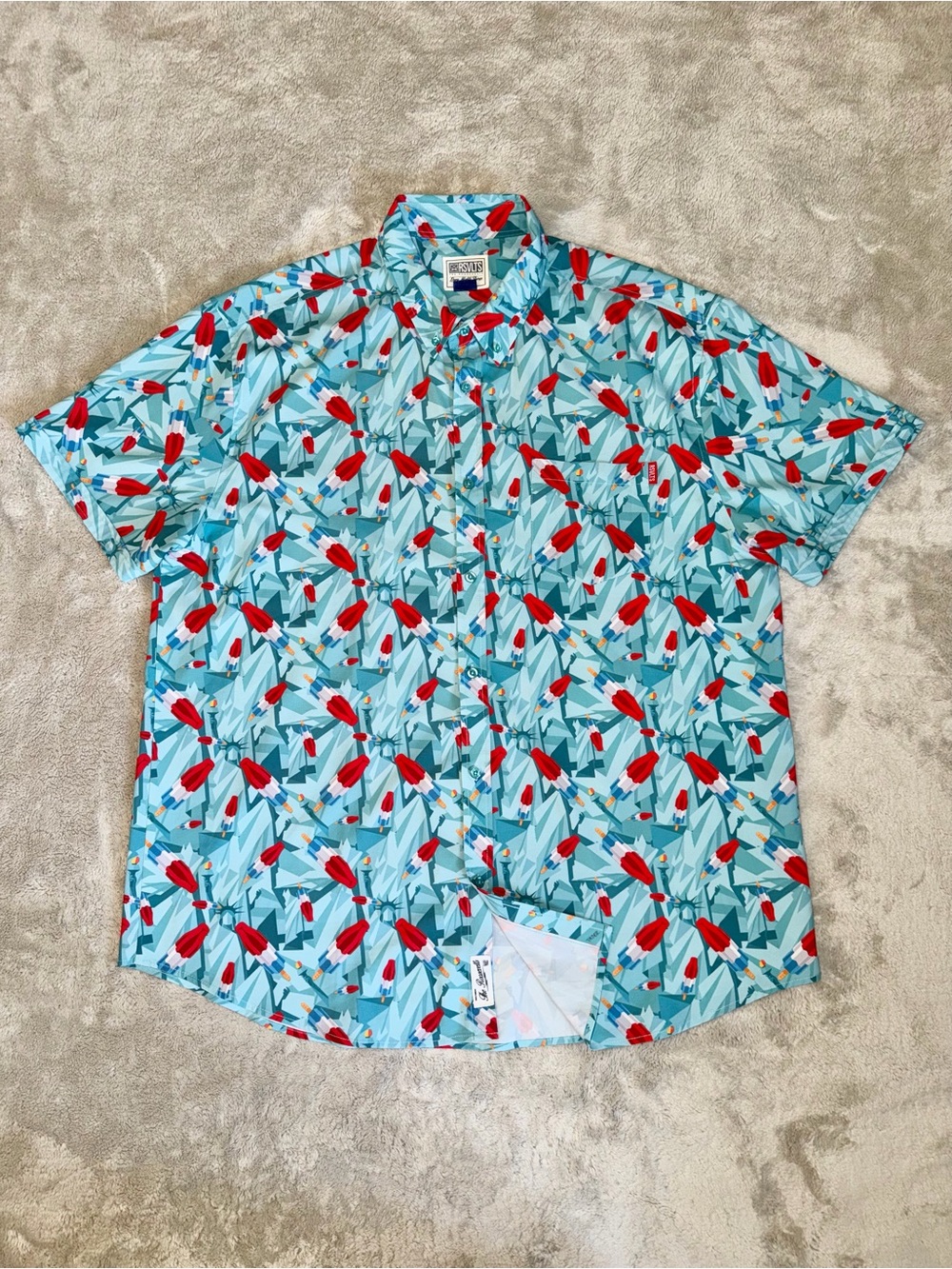 RSVLTS Gimme Liberty Or Gimme America Pops Button Shirt Mens 3XL Kunuflex